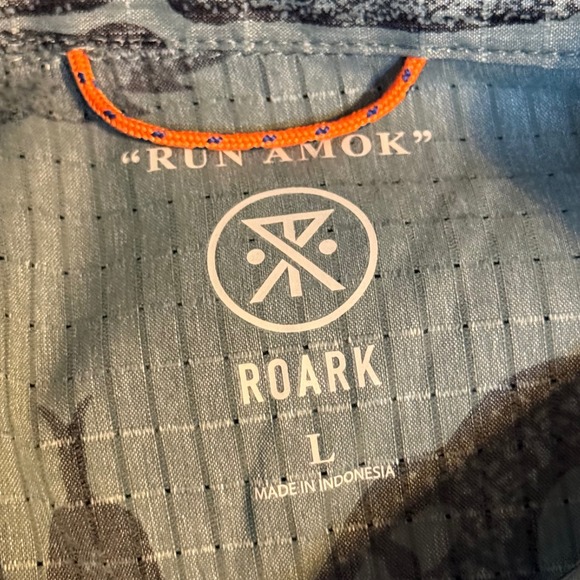 ROARK Men's Run Amok Forest Graphic Button Up Shirt Size L - Picture 3 of 14
